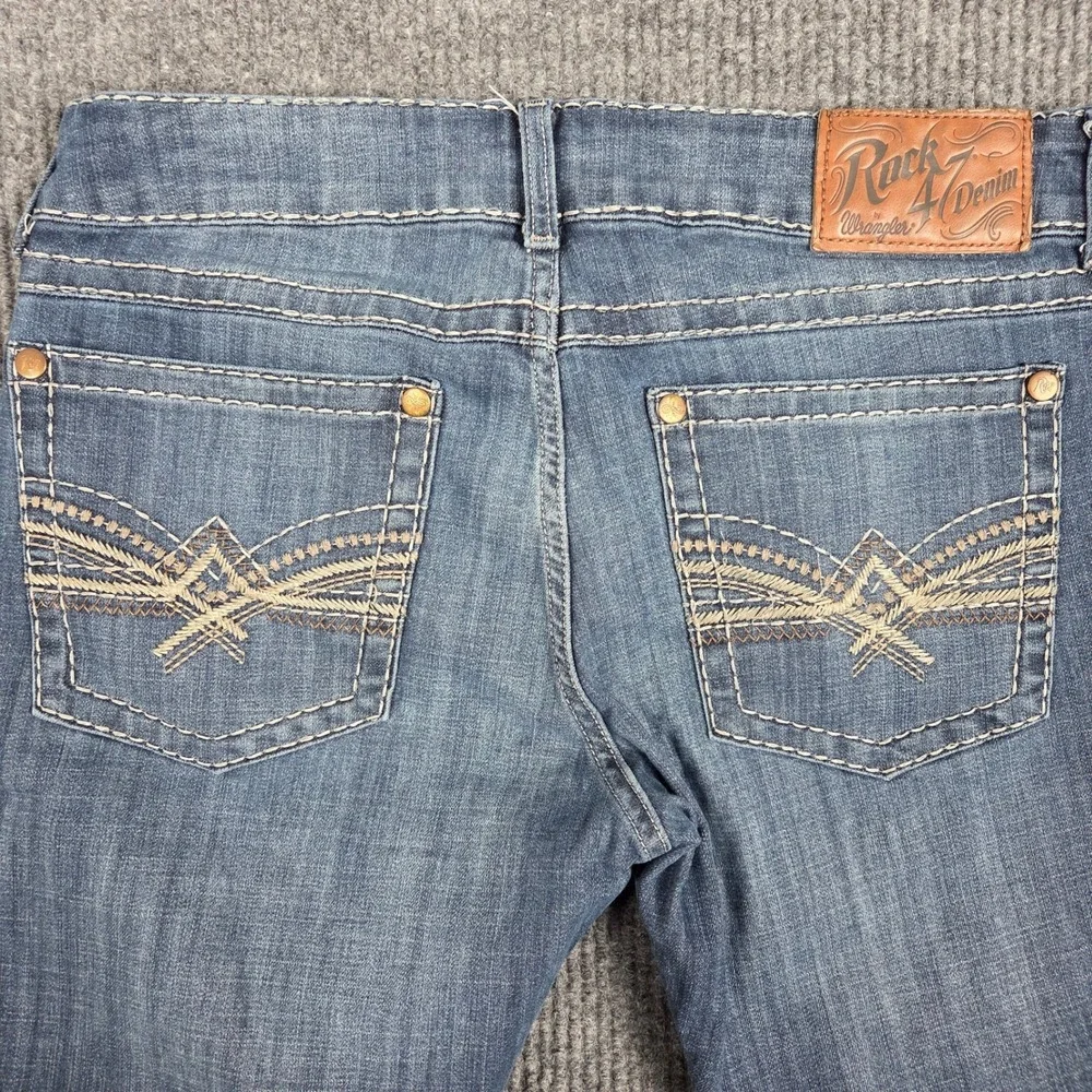 Wrangler Rock 47‎ Mens Slim Straight Medium Wash Jeans Blue MRS47RX 32x30